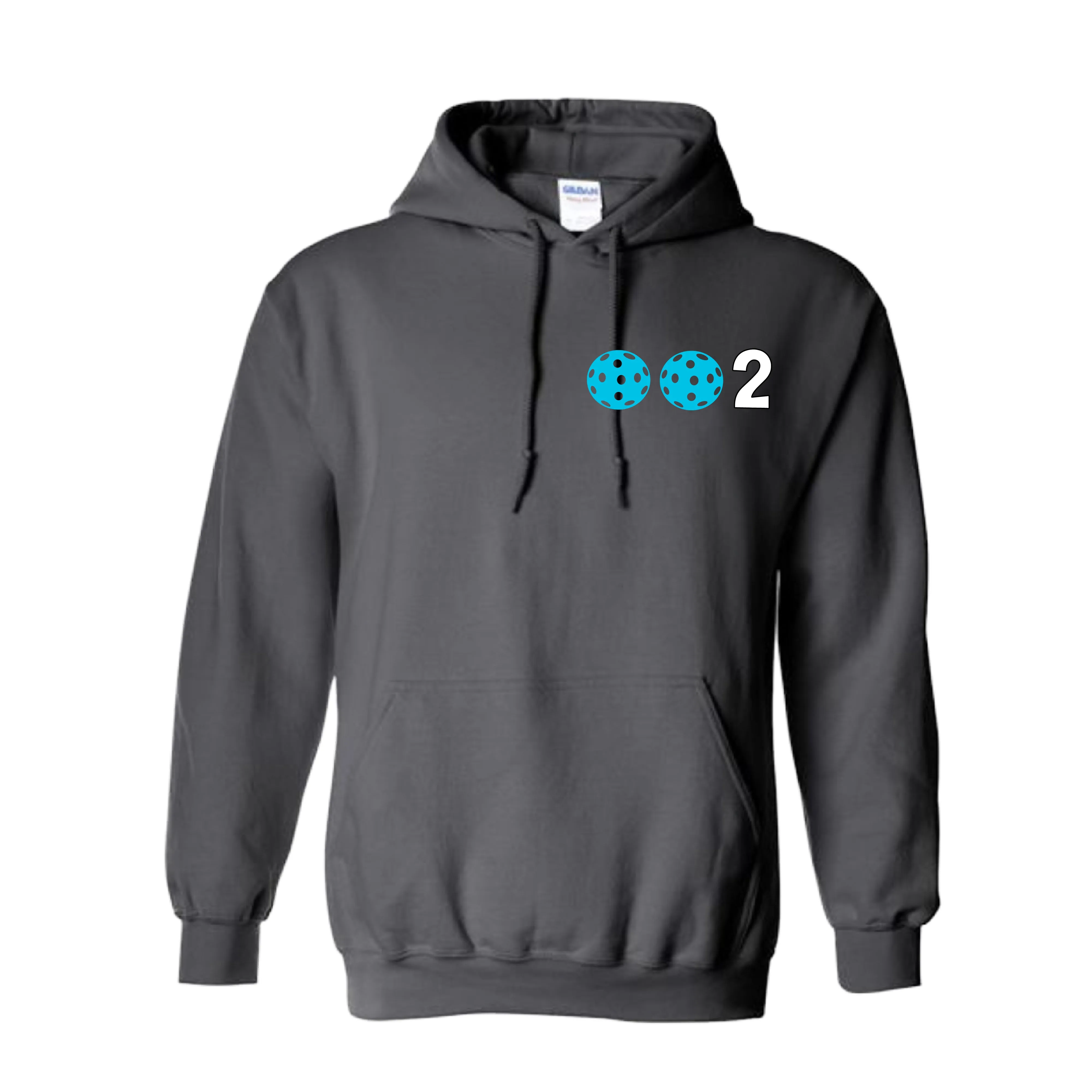 002 With Pickleballs Customizable (Colors Cyan Purple Rainbow) | Unisex Hoodie Pickleball Sweatshirt | 50% Cotton 50% Polyester