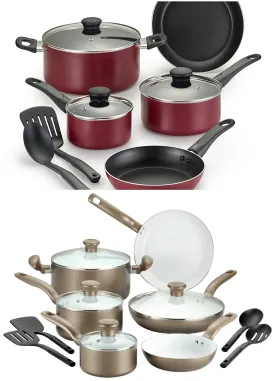 10 and 14 piece cookware sets