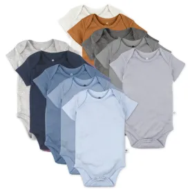 10-Pack Organic Cotton Short Sleeve Bodysuits