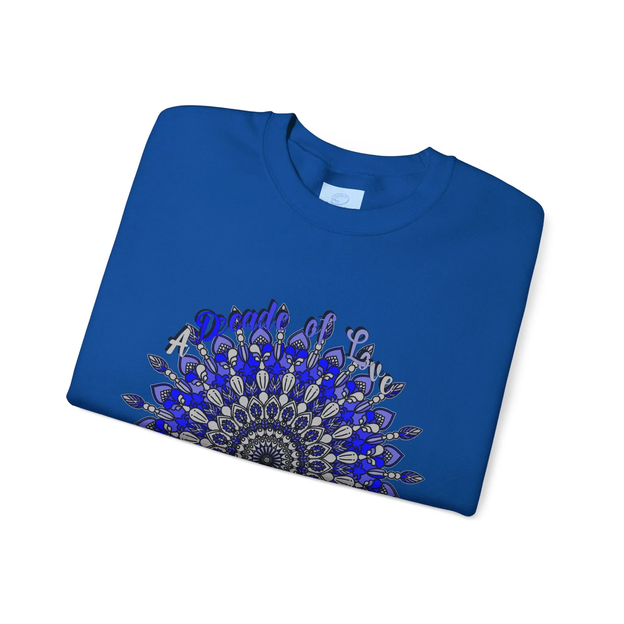 10th Anniversary Mandala Design Unisex Sweatshirt