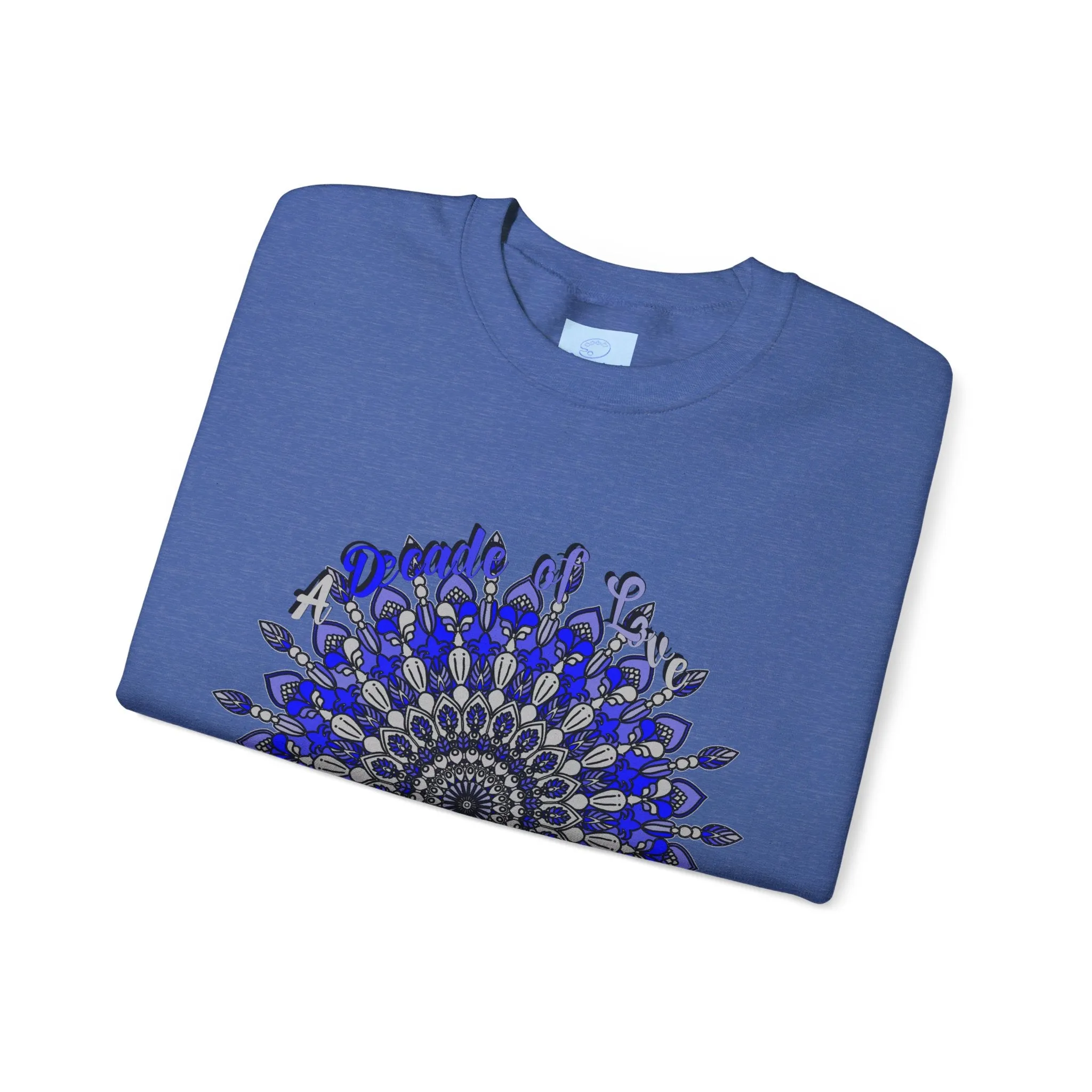 10th Anniversary Mandala Design Unisex Sweatshirt