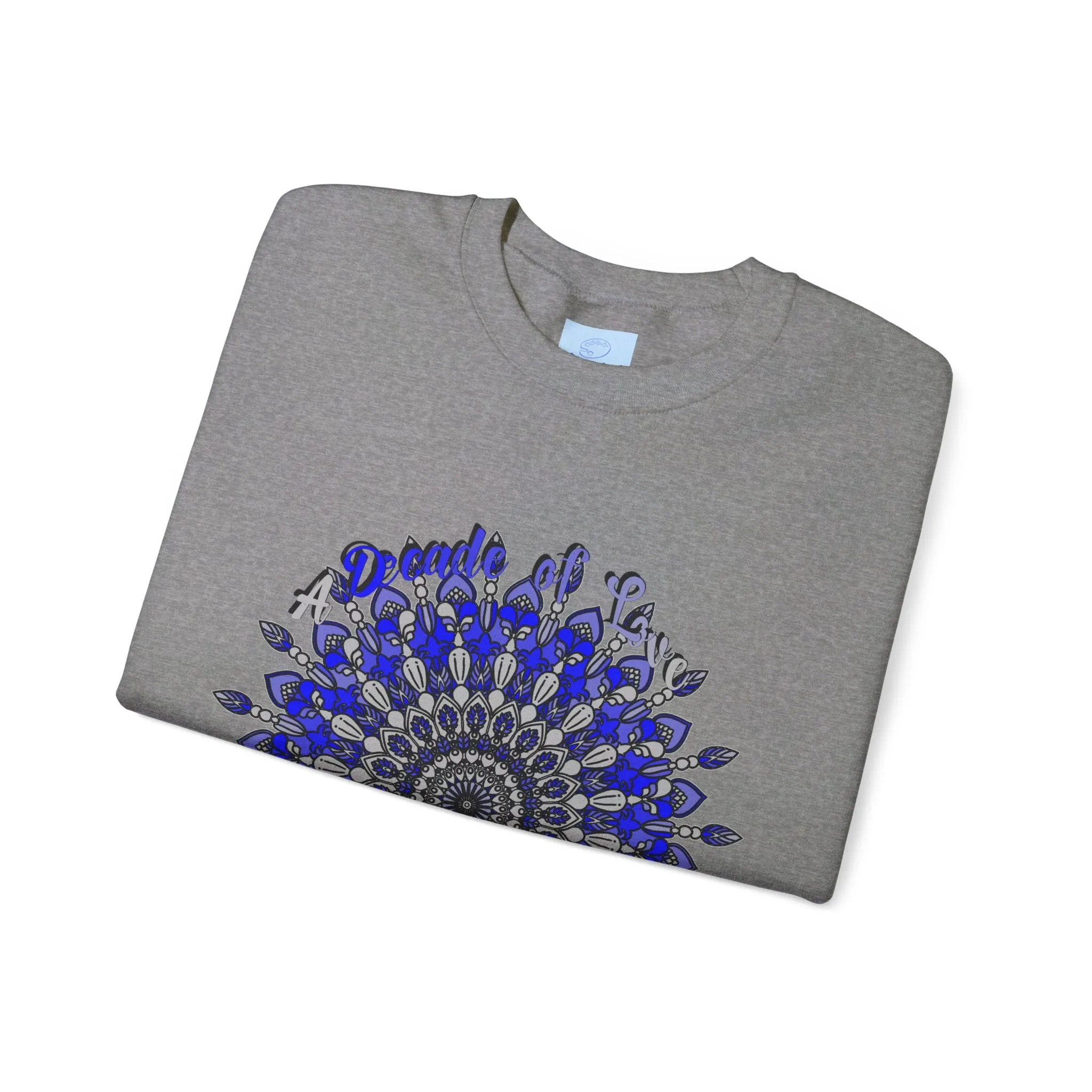 10th Anniversary Mandala Design Unisex Sweatshirt