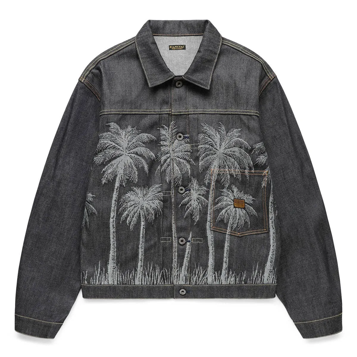 12OZ PALM TREE JACQUARD DENIM 1ST JACKET