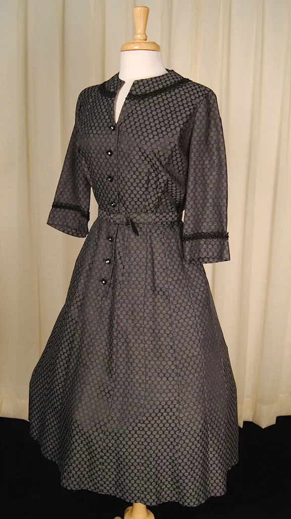 1950s Polka Dot Shirt Dress