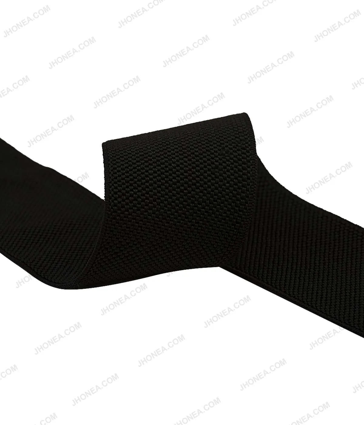 4cm Textured Plain Black Soft Stretch Waistband Elastic