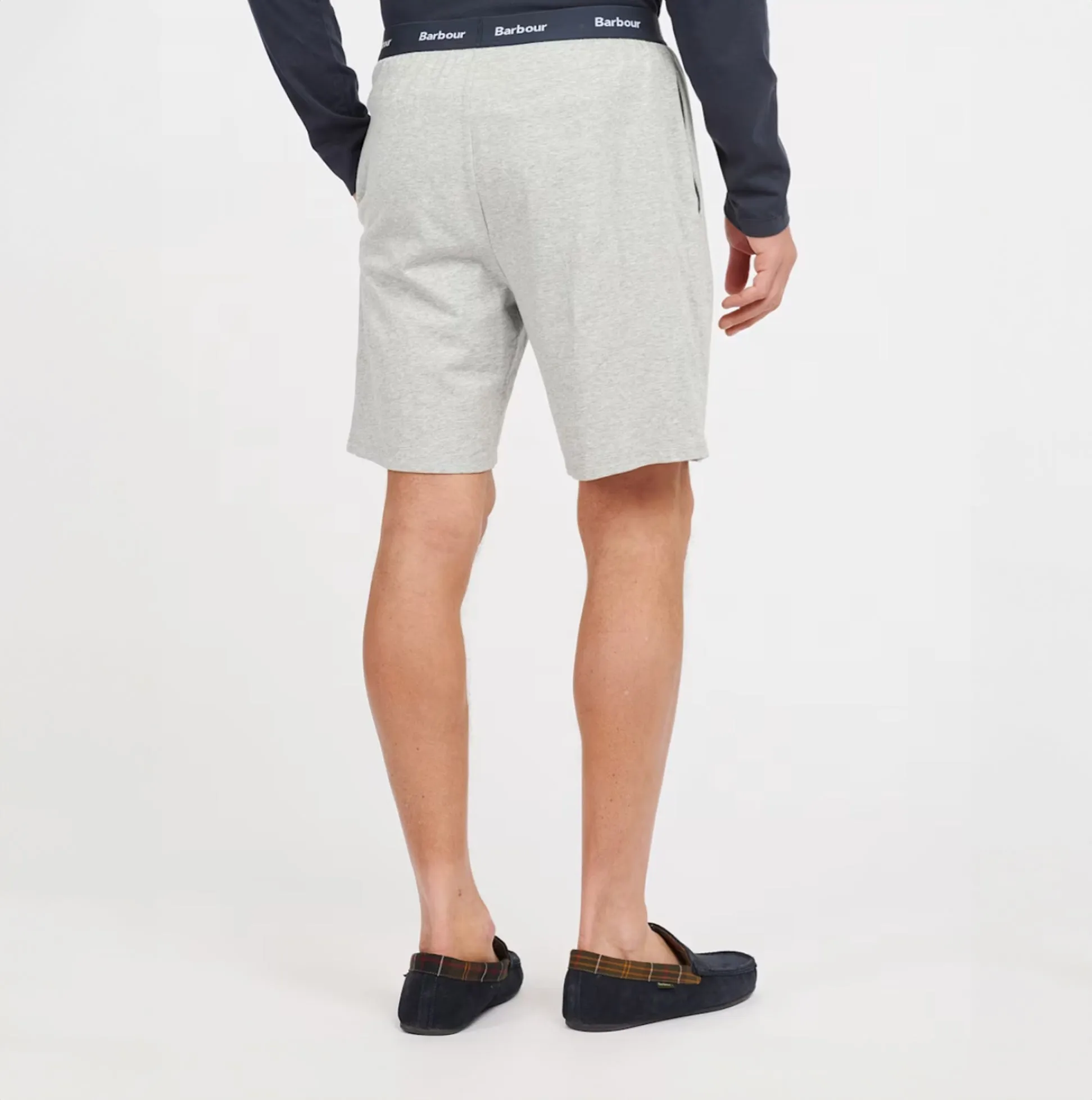 ABBOTT Mens Cotton Shorts Light Grey Marl