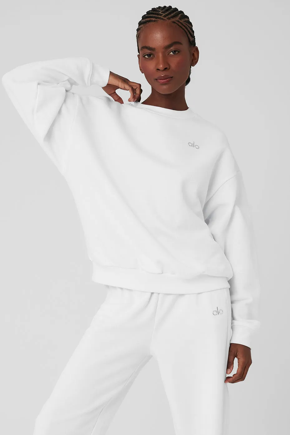 Accolade Crew Neck Pullover - White