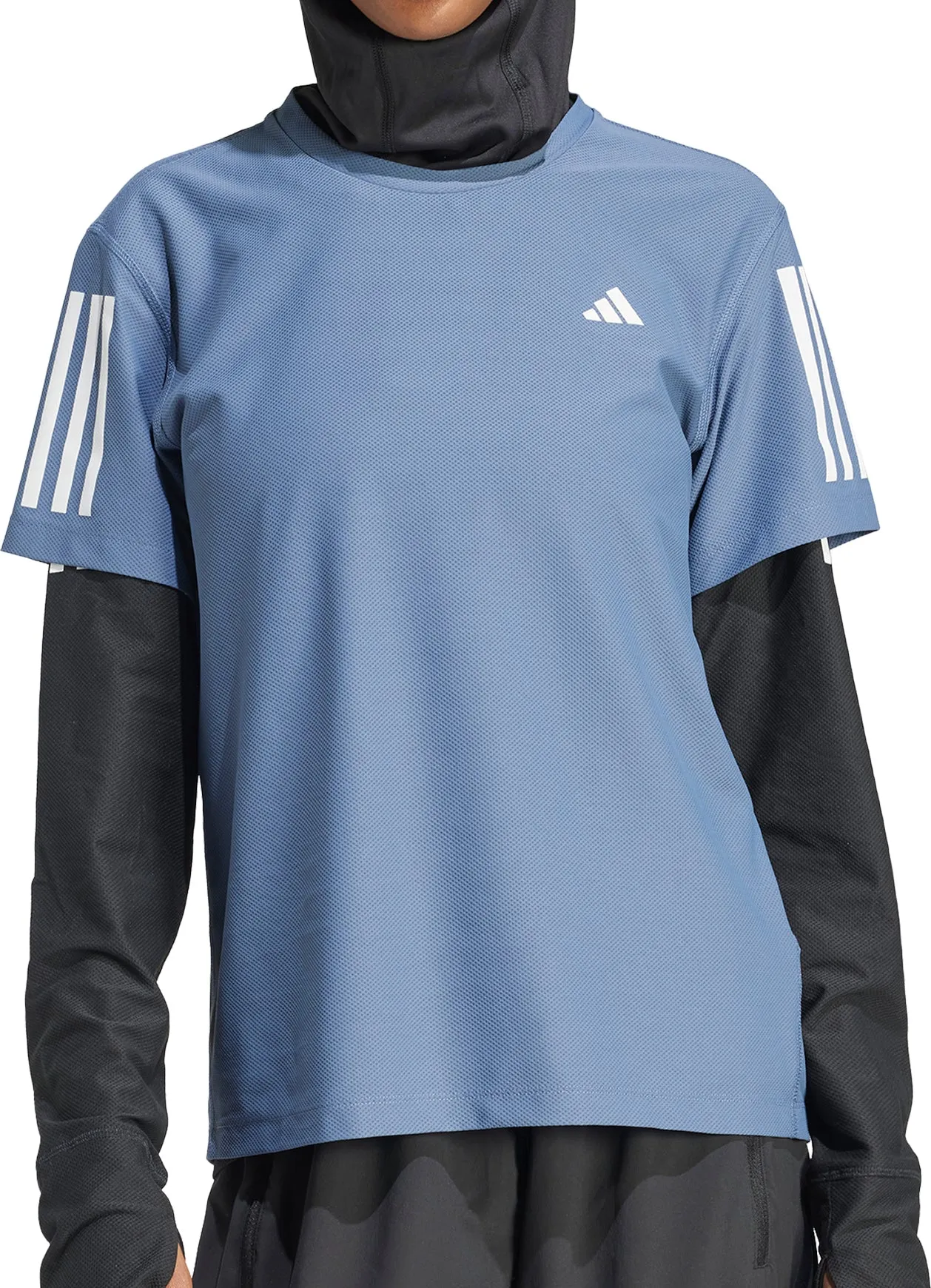 adidas Own The Run Short Sleeve Womens Running Top - Blue