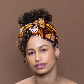 African Brown / Patterns Bogolan headwrap