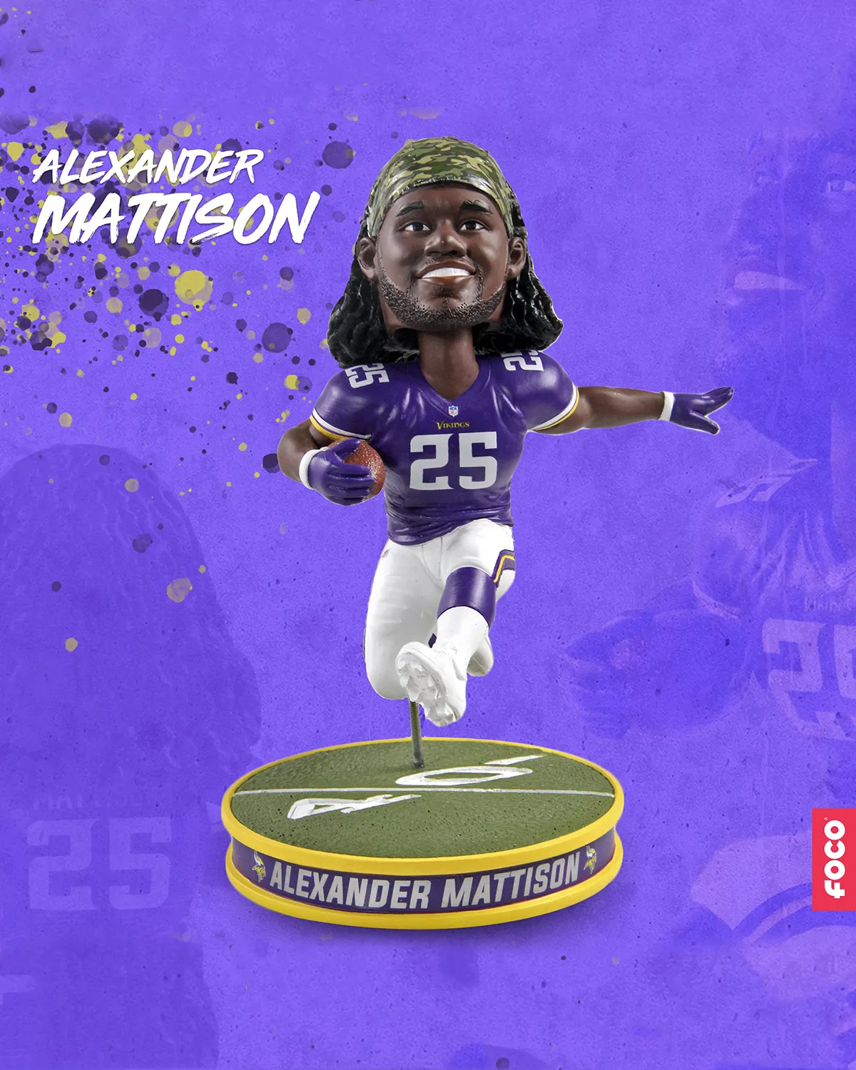 Alex Mattison Minnesota Vikings Hurdle Bobblehead *LIMITED*