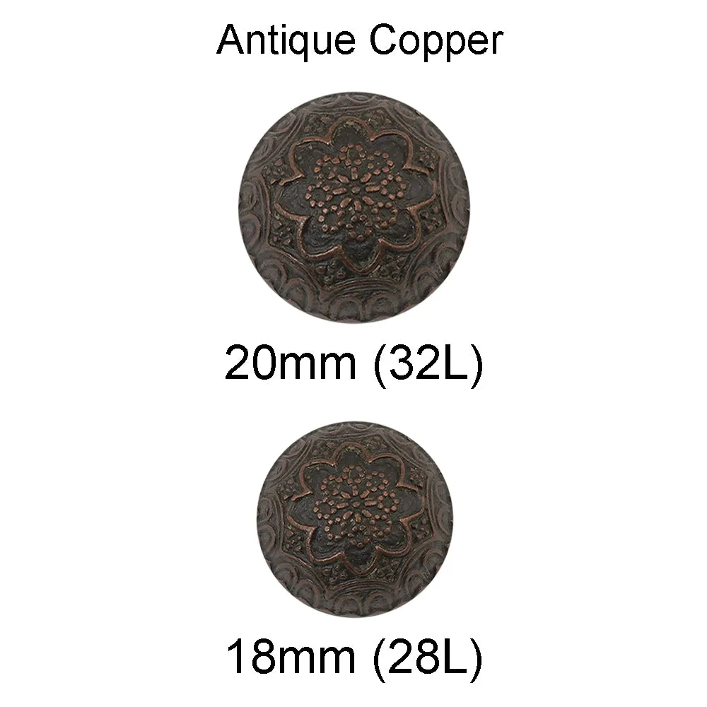 Ancient Medieval Design Vintage Dome Metal Buttons