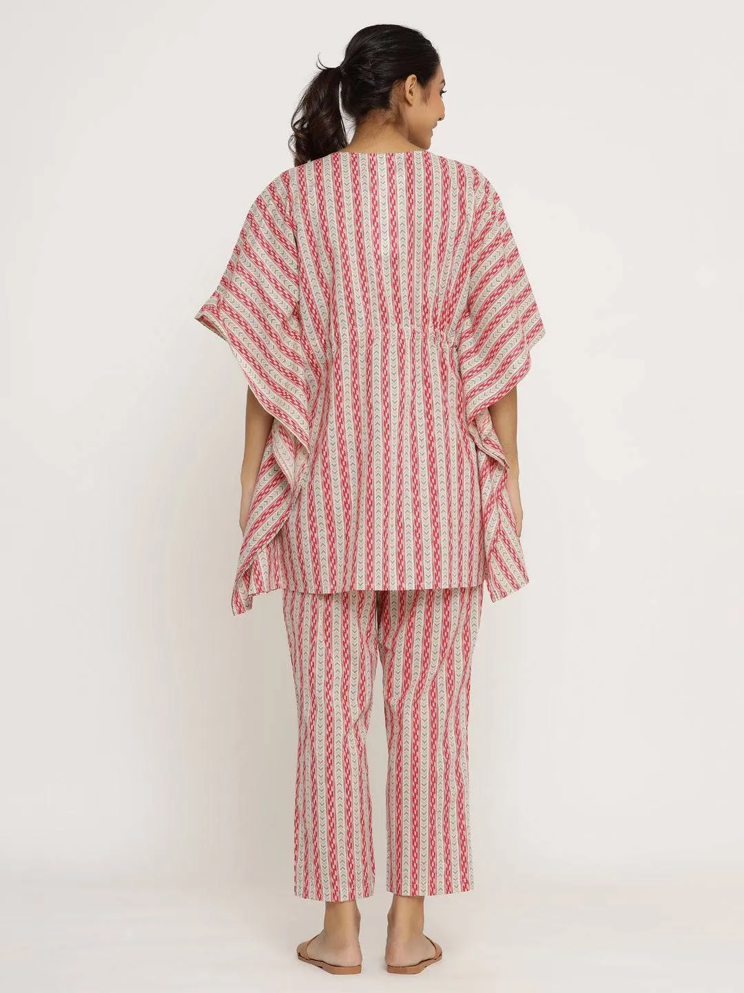 Arrow Stripes on Grey Kaftan Pyjama