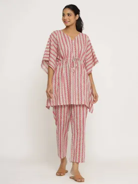 Arrow Stripes on Grey Kaftan Pyjama