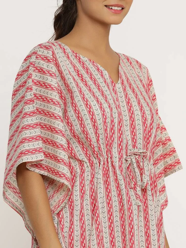 Arrow Stripes on Grey Kaftan Pyjama