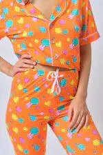 Bamberry Adult Short Sleeves Button Down PJ Set KPOP Inspired - PTD