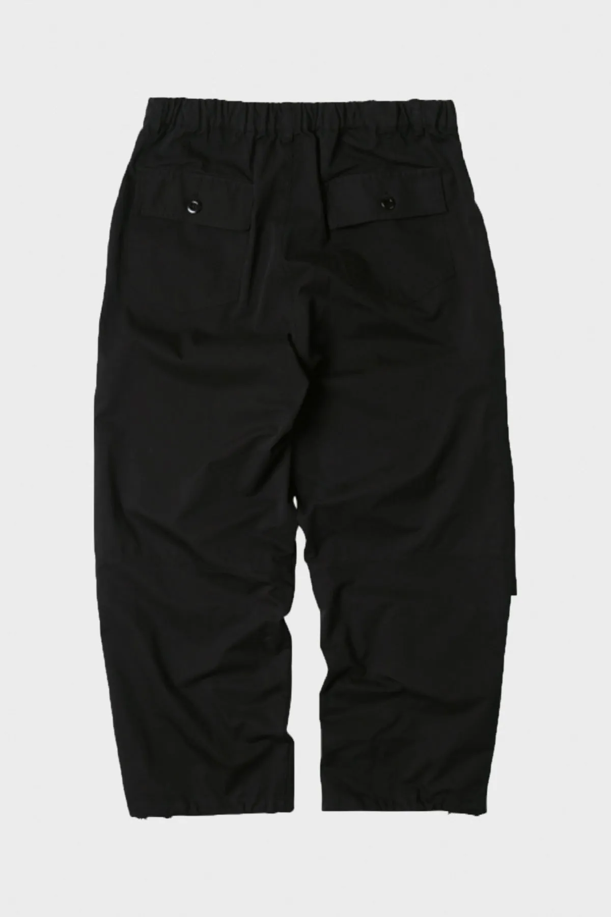 Banding Wide Fatigue Pants - Black