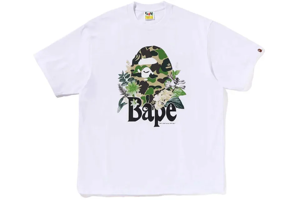 Bape Flora Big Ape Head Relaxed Fit Tee 'White'