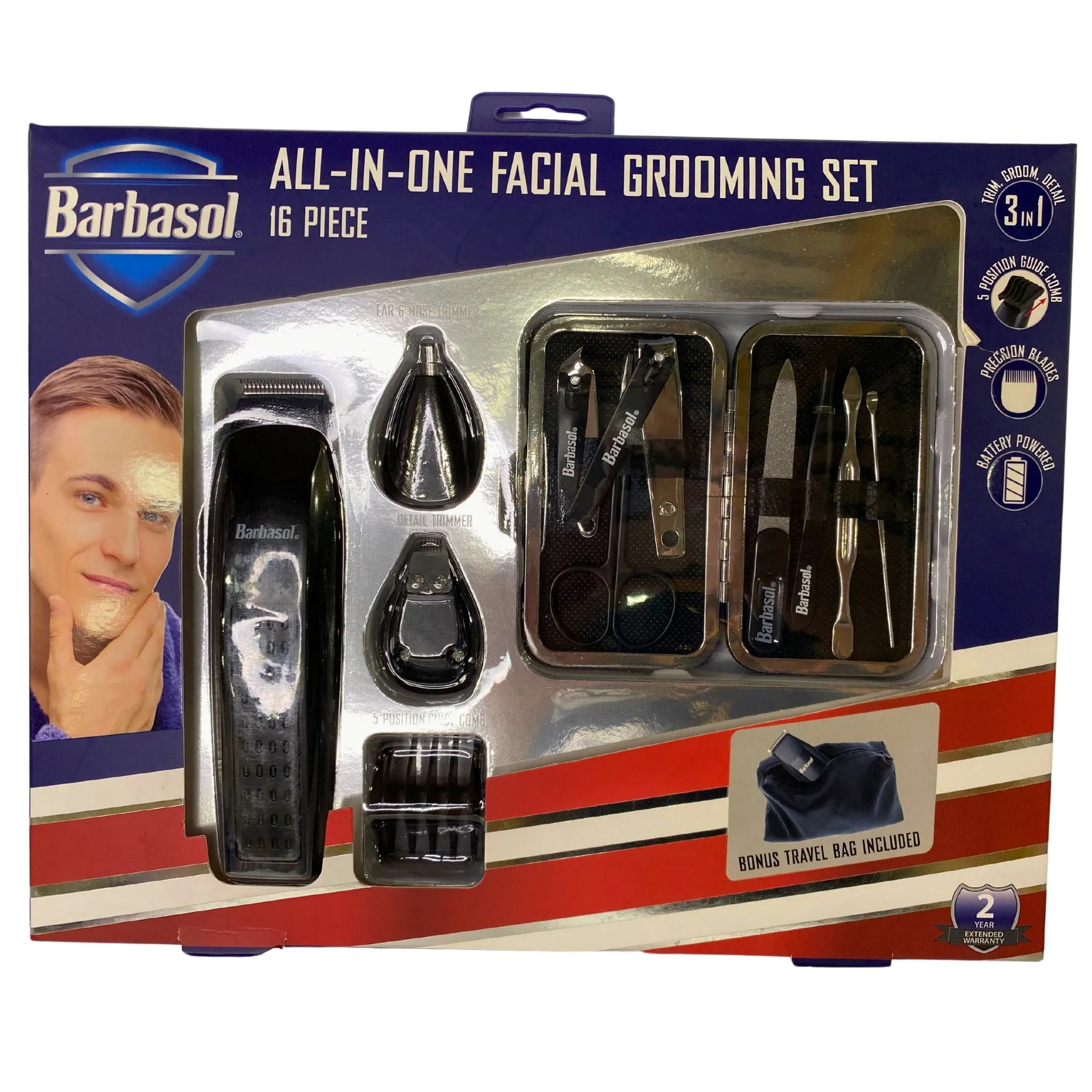 Barbasol & Every Man Jack Mix Includes Body Gift Set , Grooming & Trimming Set (35 Pcs lot)