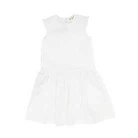 BE FOR ALL WHITE RUFFLE TRIM DRESS [FINAL SALE]