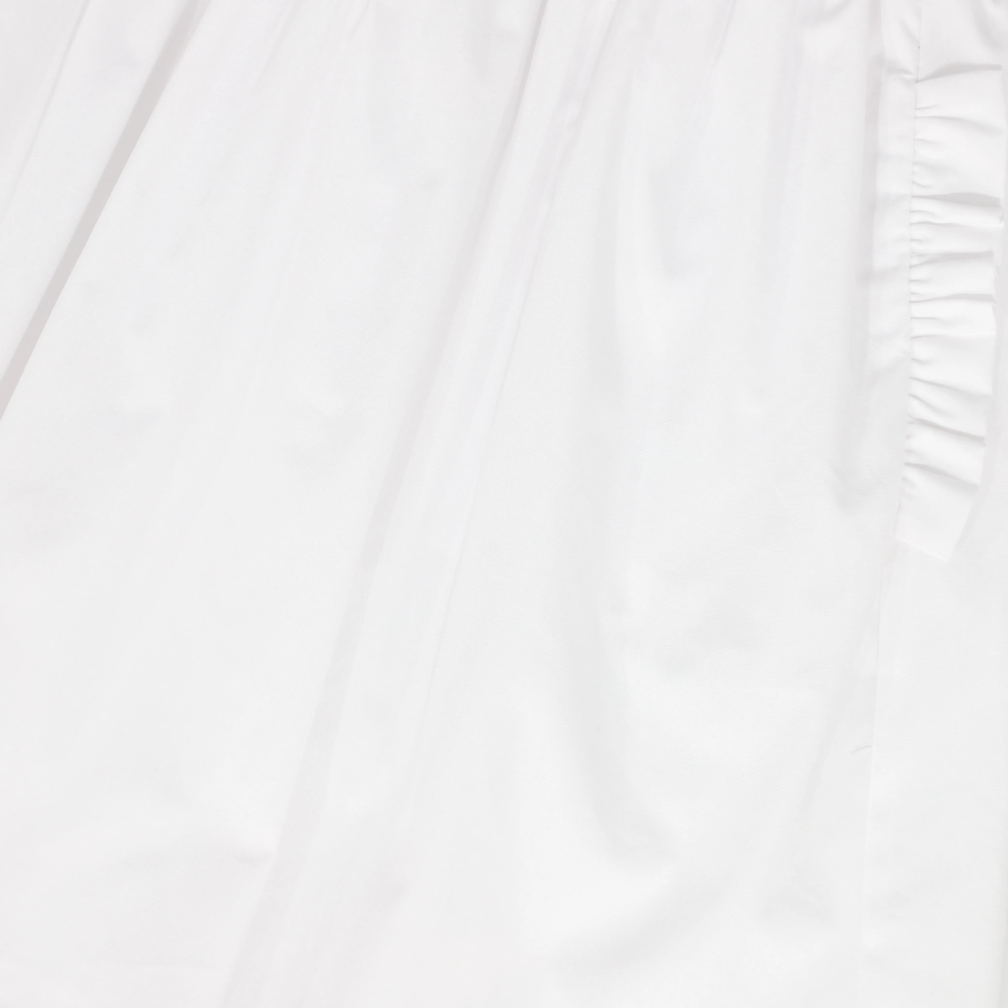 BE FOR ALL WHITE RUFFLE TRIM DRESS [FINAL SALE]