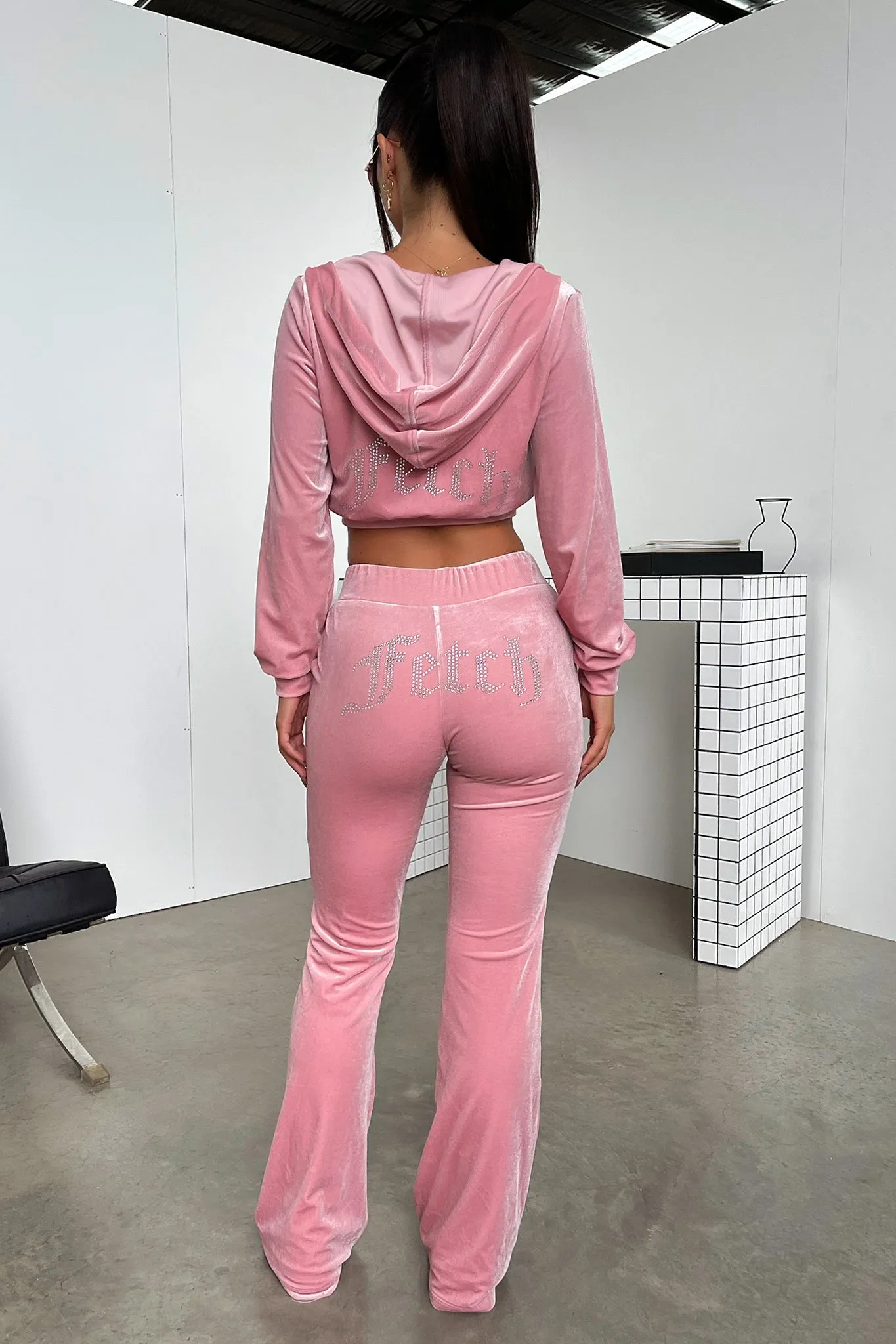 Beba Cropped Hoodie - Pink