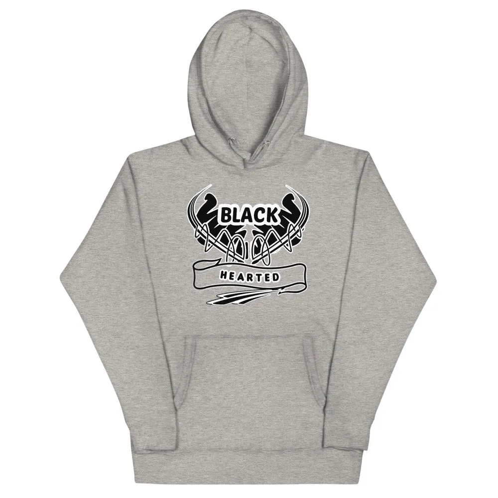 Black Hearted Unisex Hoodie