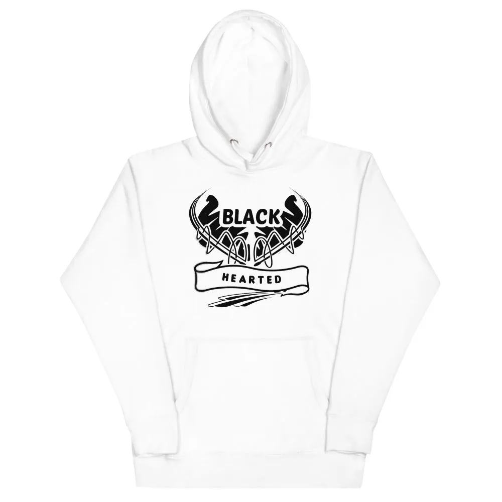 Black Hearted Unisex Hoodie