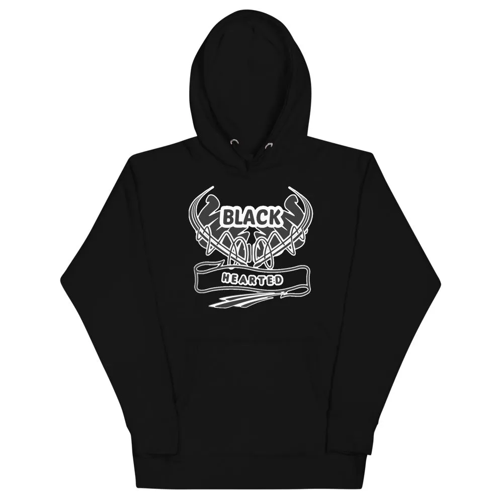 Black Hearted Unisex Hoodie