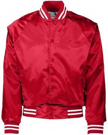 Blank Satin Striped Baseball Jacket