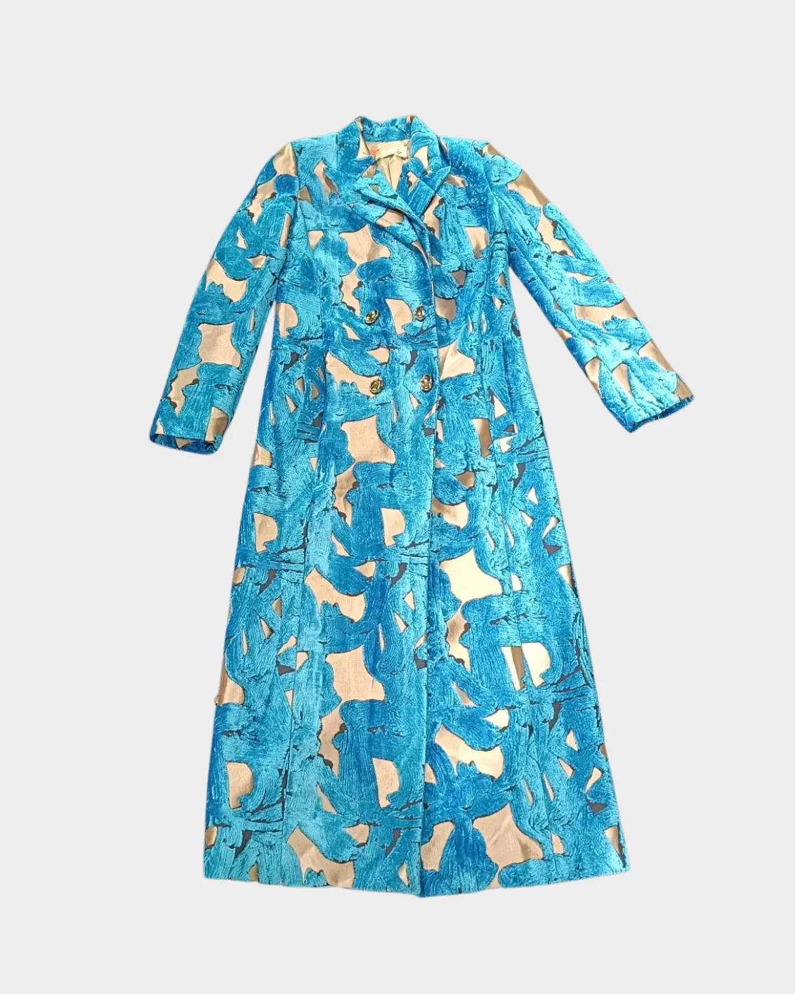 Blue Jacquard Coat