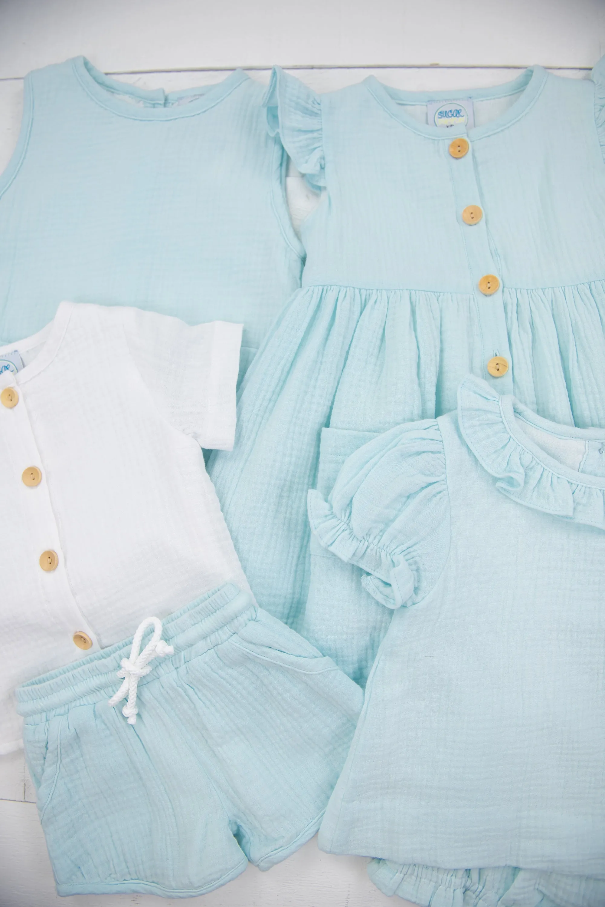 Boys Skye Blue Shorts Set