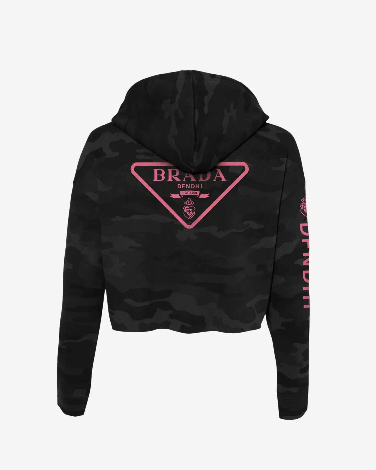 BRADA 2 Black Camo Crop Hoodie