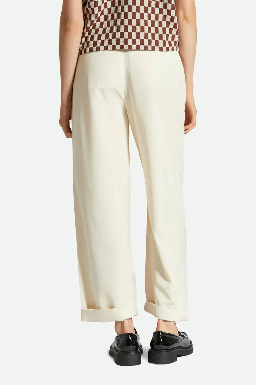 BRIXTON VICTORY TROUSER PANT - WHITE SMOKE