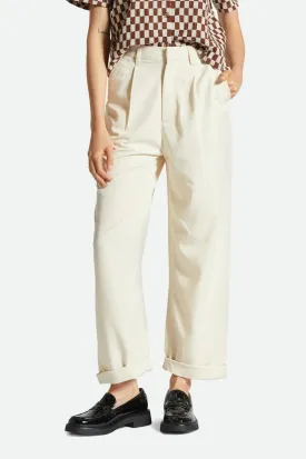 BRIXTON VICTORY TROUSER PANT - WHITE SMOKE