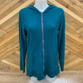 Buttercream - Women's Full-Zip Hoodie - MSRP $128: Teal Green-women-XL