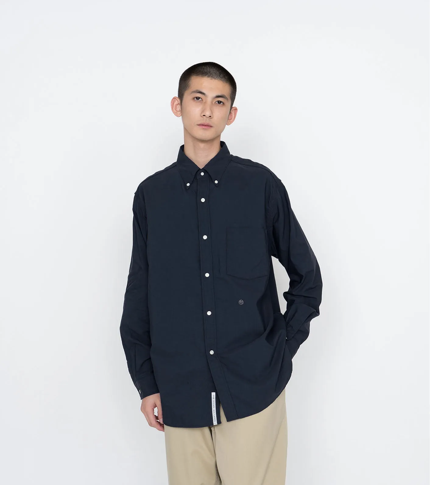 Button Down Wind Shirt - Dark Navy