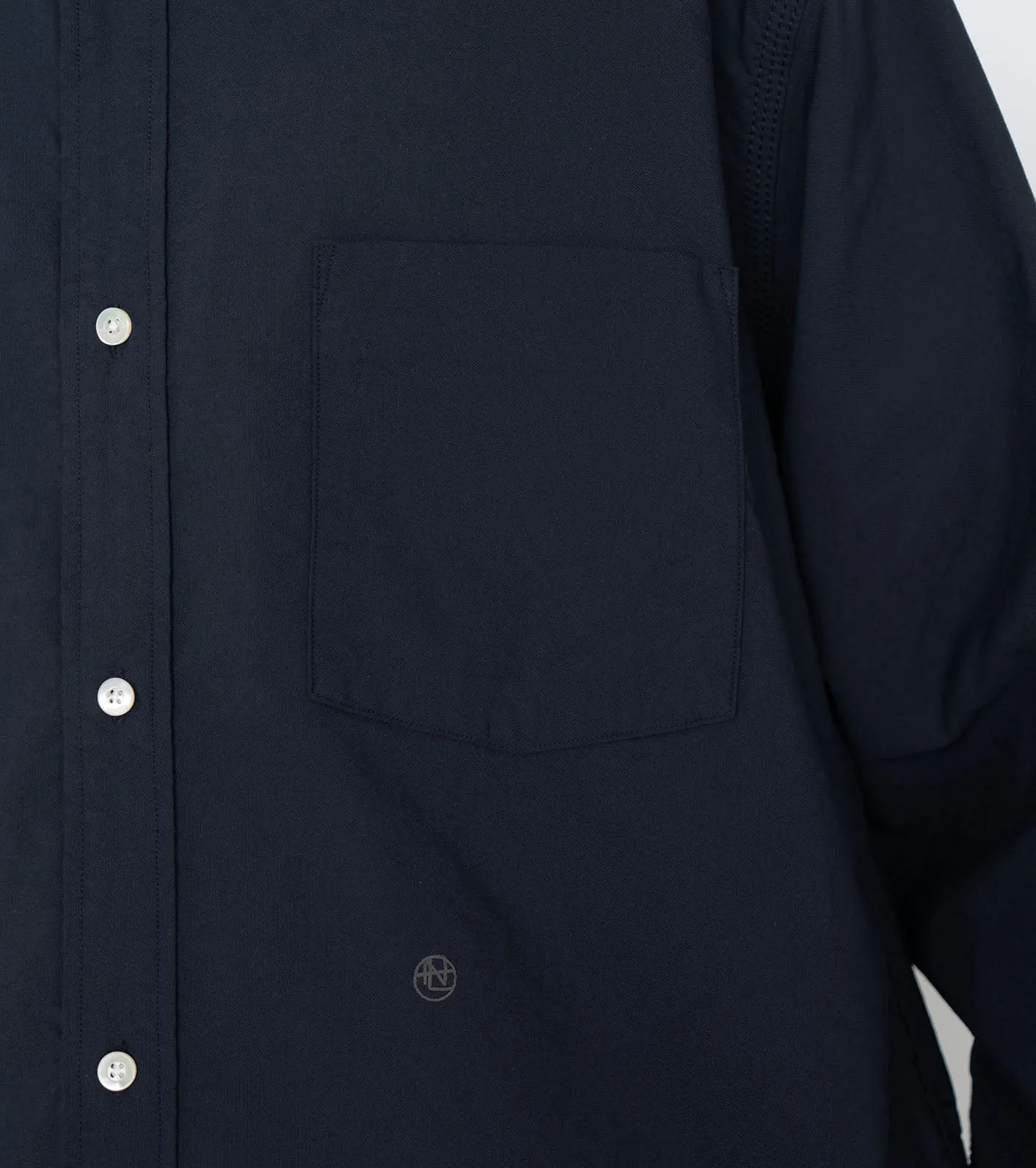 Button Down Wind Shirt - Dark Navy