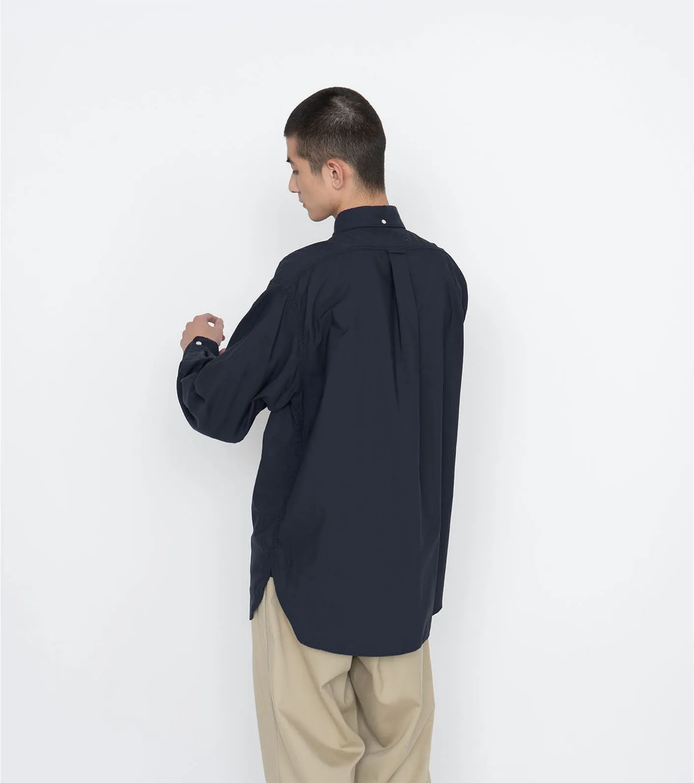 Button Down Wind Shirt - Dark Navy