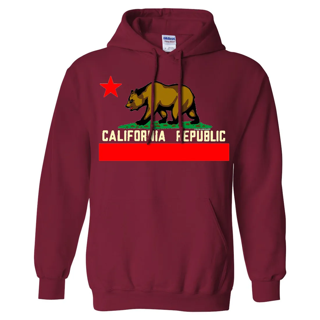 California Flag Borderless Asst Colors Sweatshirt Hoodie