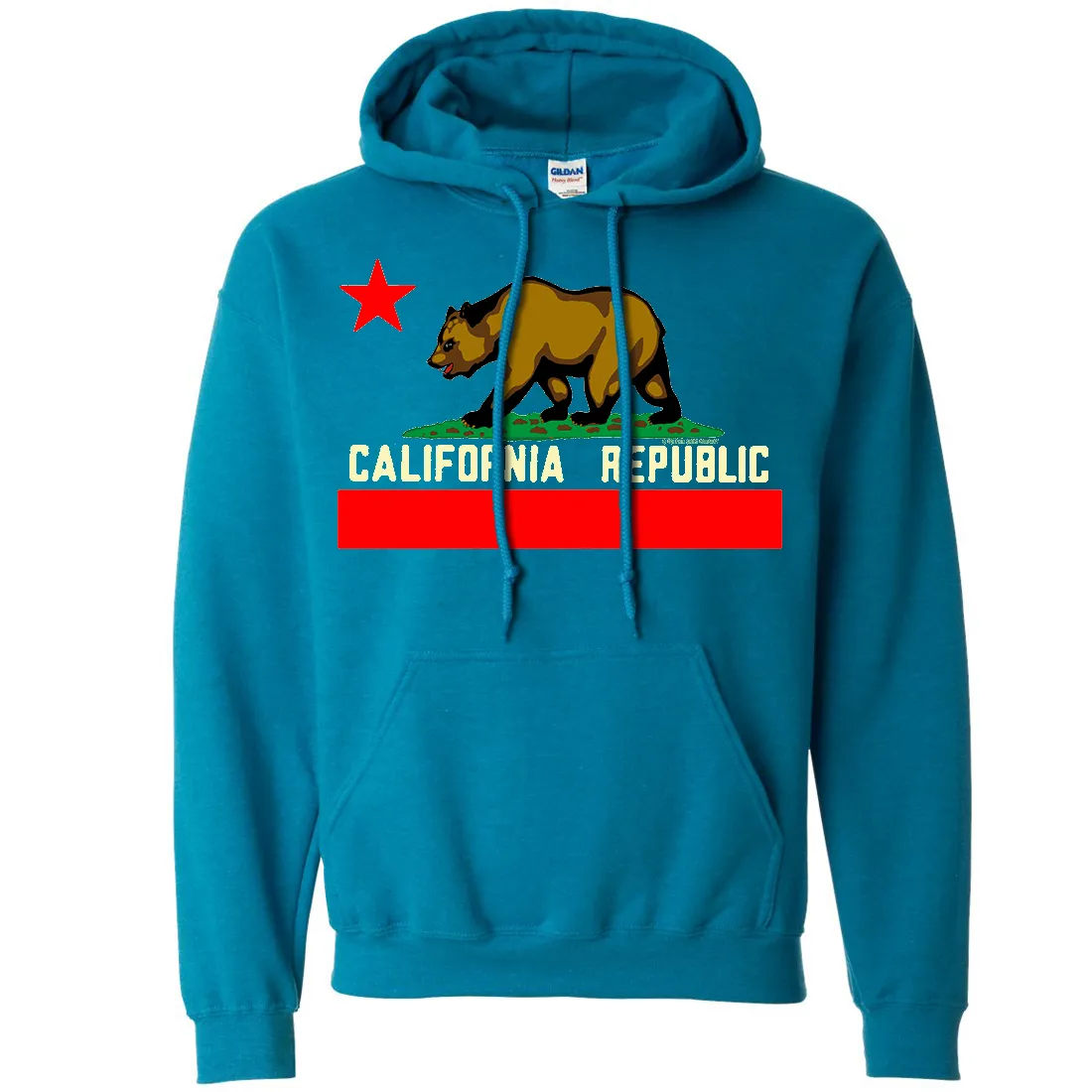 California Flag Borderless Asst Colors Sweatshirt Hoodie