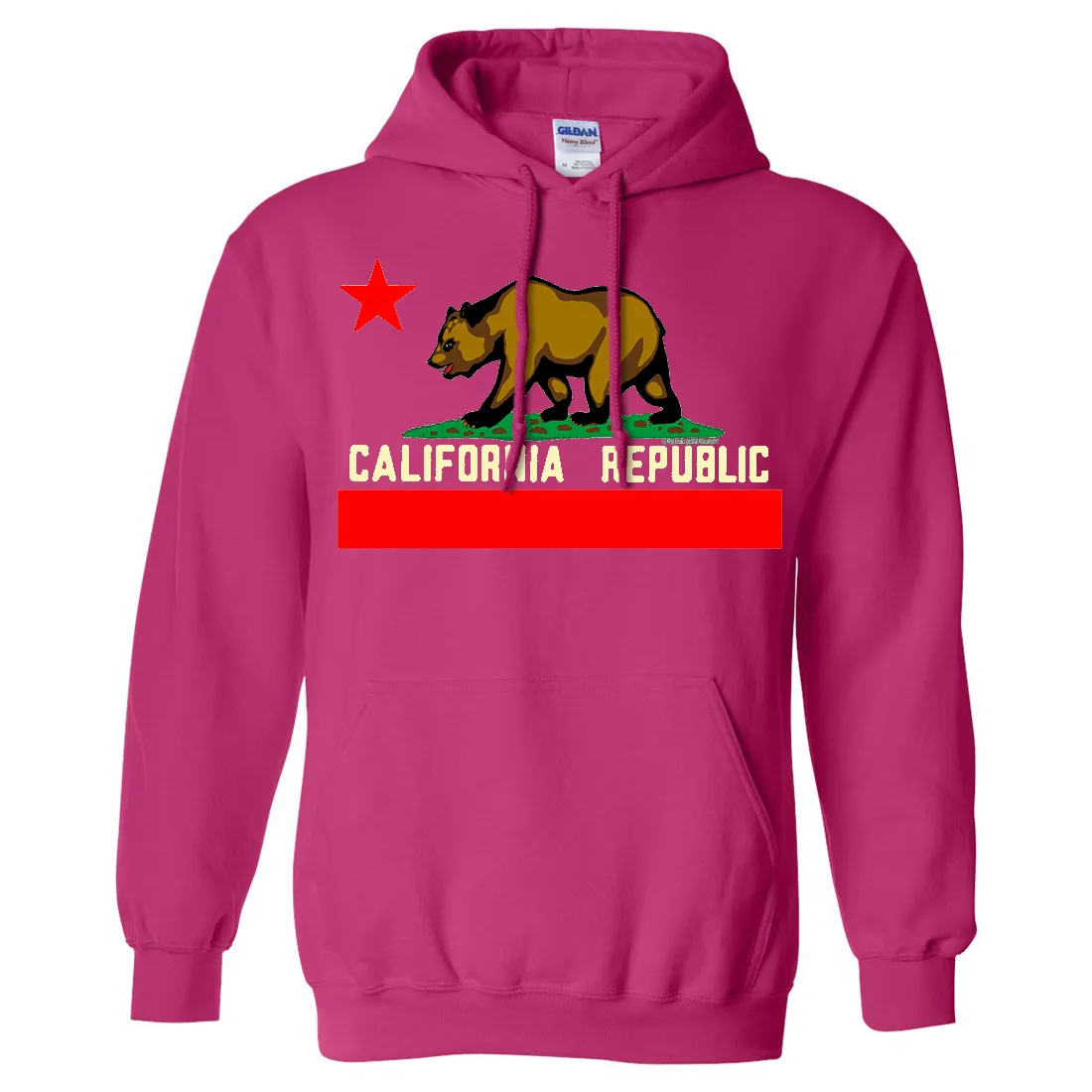 California Flag Borderless Asst Colors Sweatshirt Hoodie