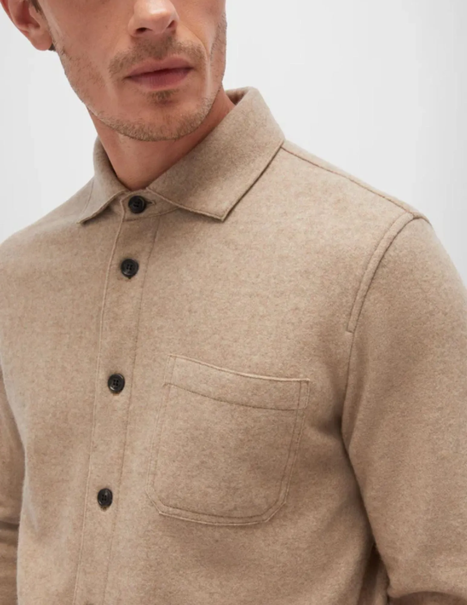 Cashmere Overshirt | Light Taupe