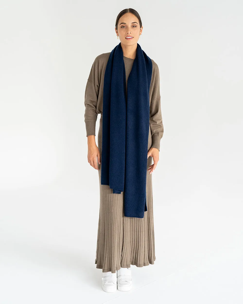 Cashmere Travel Wrap - Navy