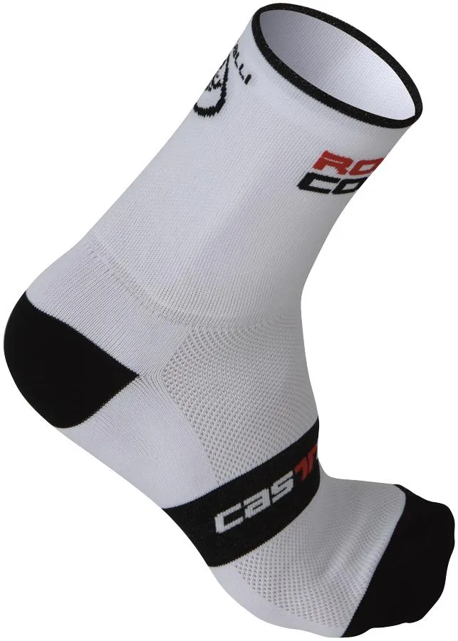 Castelli Rosso Corsa Cycling Sock 13cm - White