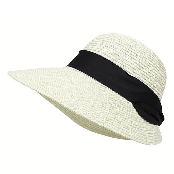 Casual Elegent Straw Brim Beach Sun Hat 31716615C