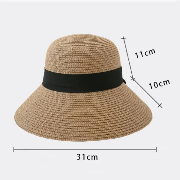 Casual Elegent Straw Brim Beach Sun Hat 31716615C