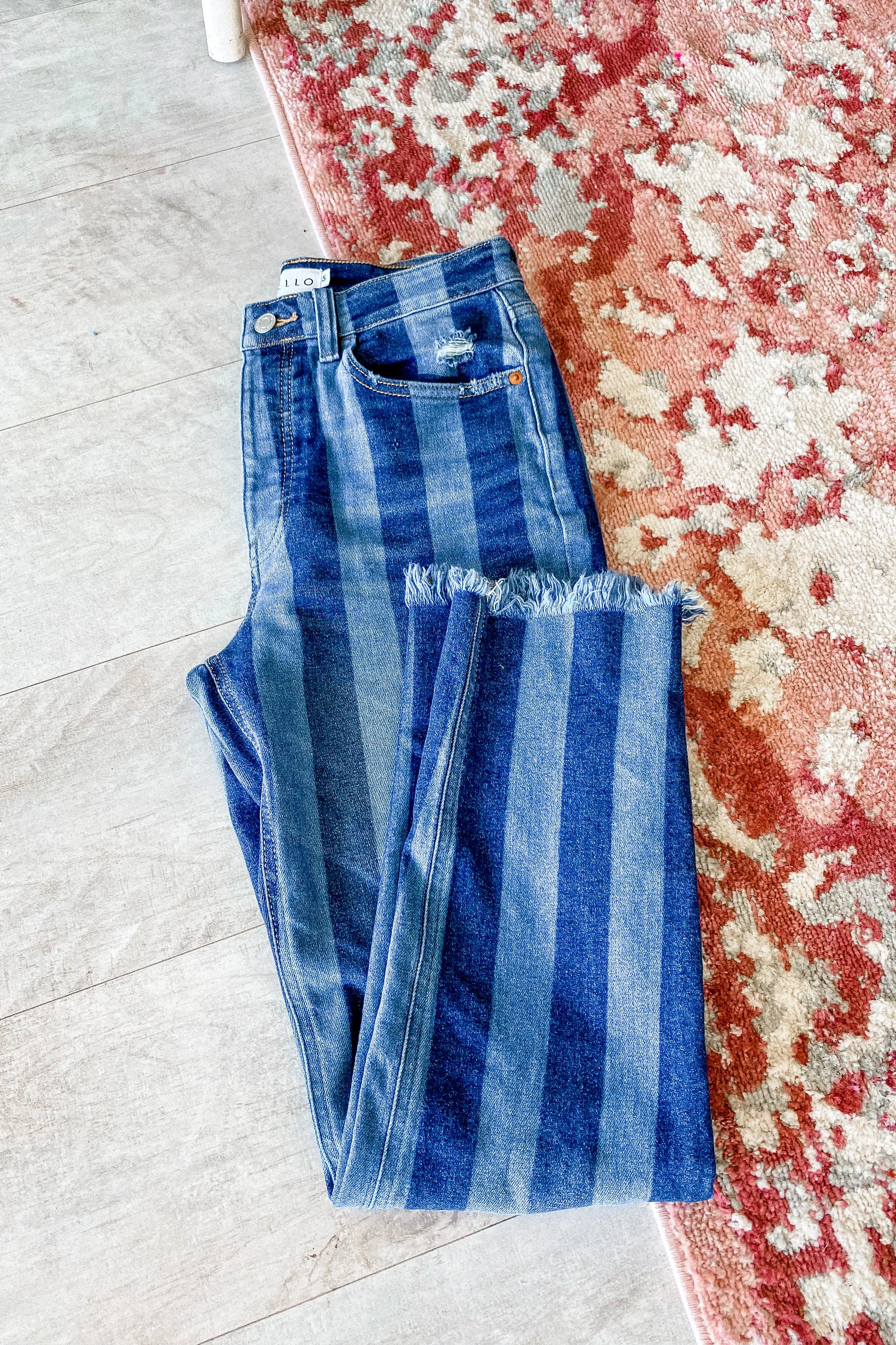 Cello Striped Straight Jean | FINAL SALE