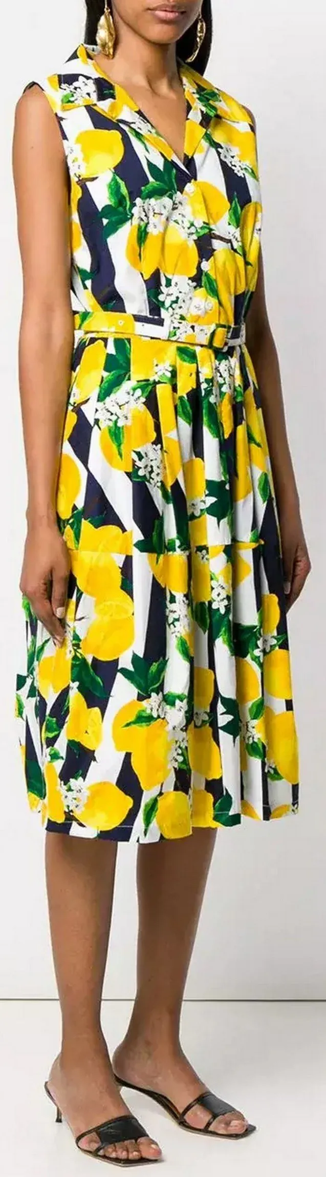 'Claire' Lemon Print Dress