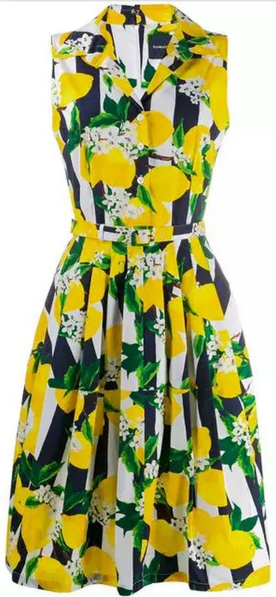 'Claire' Lemon Print Dress