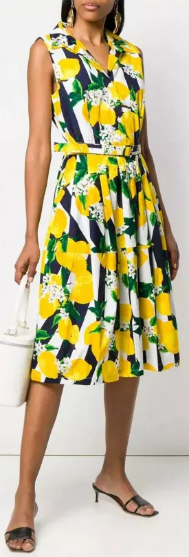 'Claire' Lemon Print Dress